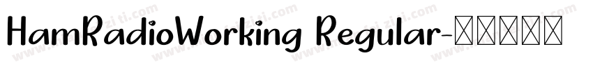 HamRadioWorking Regular字体转换
